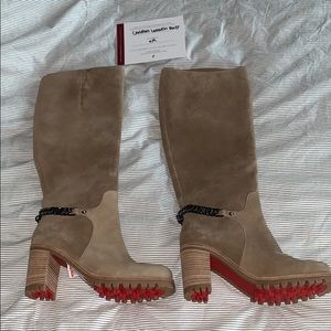 NWT Christian Louboutin suede boots
